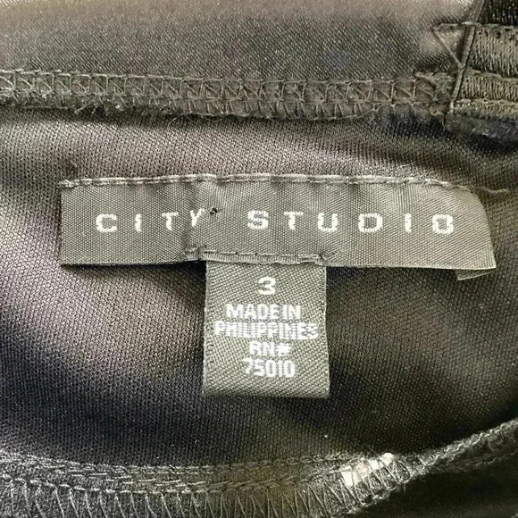 City Studio Formal Dress Size 3 Black with Red Skirt/Black Cheetah Print - Picture 4 of 6